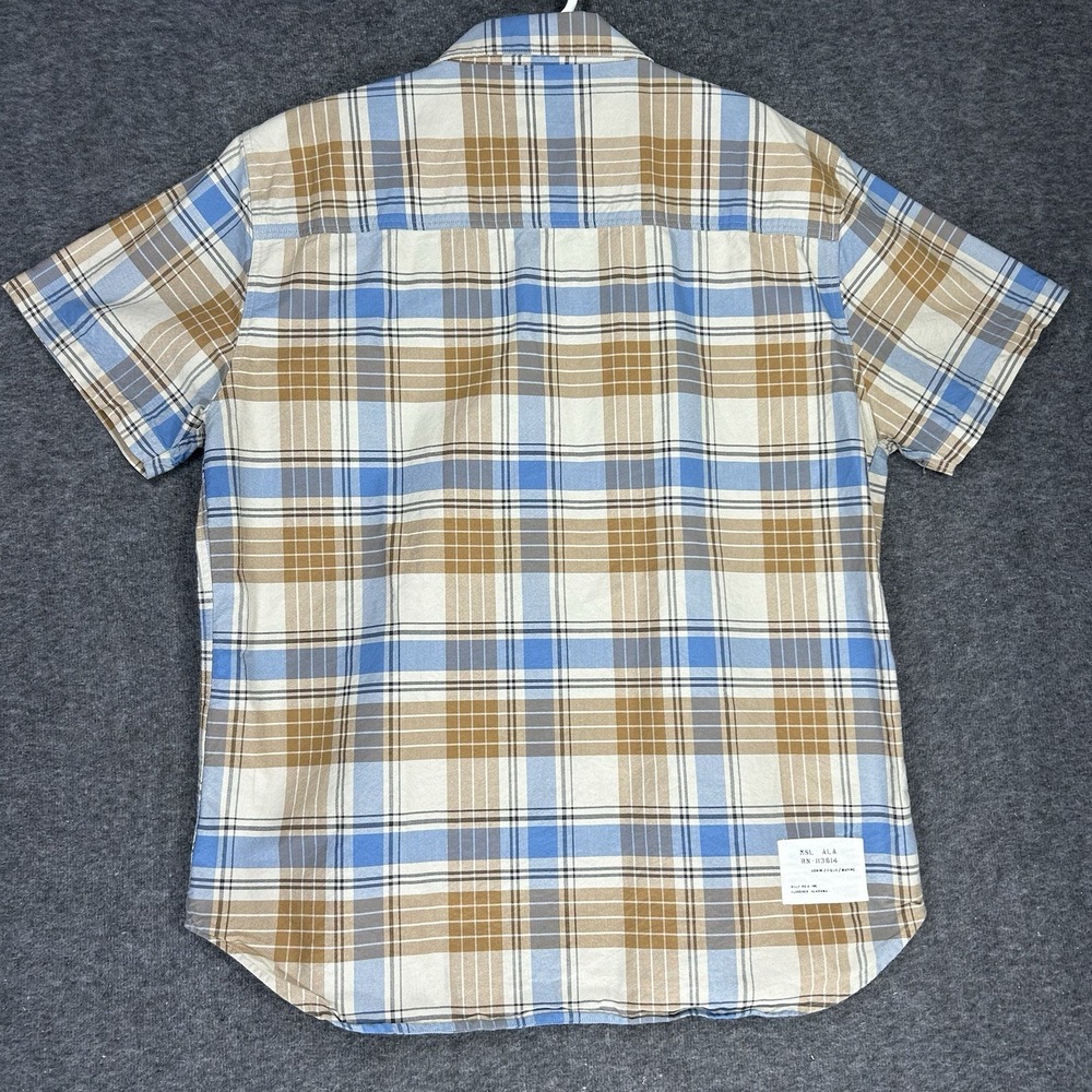 Billy Reid Shirt Mens L Plaid Loop Collar Camp Oxford Muscle Shoals MSL ALA - Picture 11 of 16